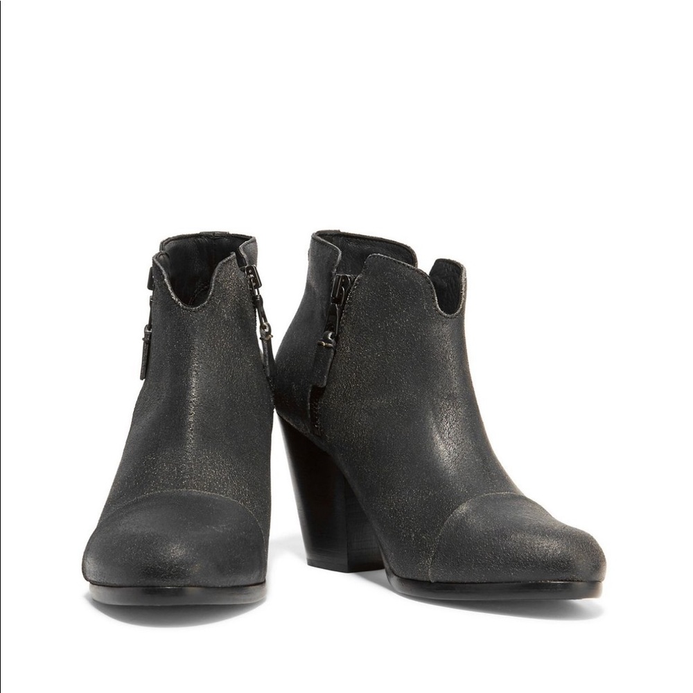 Rag and bone Margot cracked leather booties